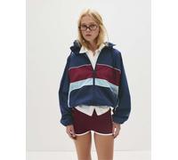 Pull&Bear - Giacca leggera blu navy con pannelli a contrasto XS