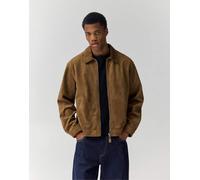 Pull&Bear - Giacca marrone in camoscio sintetico S