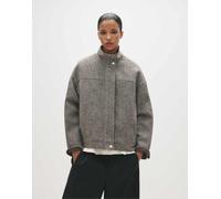 Pull&Bear - Giacca oversize in feltro color grigio medio S