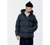 Pull&Bear - Giacca trapuntata blu navy con cappuccio e cuciture sigillate a caldo 2XL