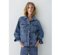 Pull&Bear - Giacca trucker di jeans blu medio L