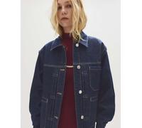 Pull&Bear - Giacca trucker in denim blu navy con cimosa XS