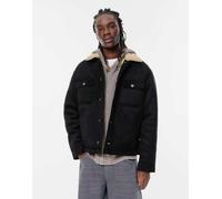 Pull&Bear - Giacca trucker nera double-face-Nero XL