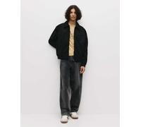 Pull&Bear - Giacca trucker nera in camoscio sintetico-Nero L