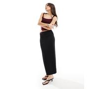 Pull&Bear - Gonna lunga modellante in poliammide nera-Nero M