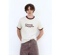 Pull&Bear - Grande squadra - T-shirt bianco sporco S