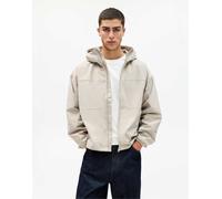 Pull&Bear - Impermeabile color sabbia a pannelli-Neutro L