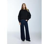 Pull&Bear - Jeans a fondo ampio blu indaco scuro-Blu navy 42