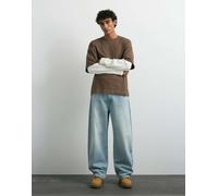Pull&Bear - Jeans a palloncino ampi color indaco pallido-Blu 34