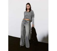 Pull&Bear - Jeans ampi oversize grigi-Grigio 40