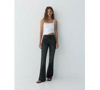 Pull&Bear - Jeans bootcut neri a vita bassa-Nero 48