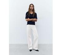 Pull&Bear - Jeans dritti a fondo ampio bianchi-Bianco 46