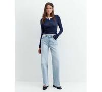 Pull&Bear - Jeans dritti a fondo ampio blu cielo 46