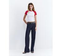 Pull&Bear - Jeans dritti a fondo ampio blu inchiostro 38