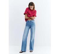 Pull&Bear - Jeans dritti a fondo ampio color indaco-Blu 36