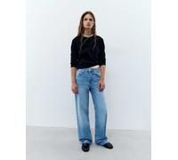 Pull&Bear - Jeans dritti a fondo ampio color indaco-Blu 44