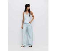 Pull&Bear - Jeans dritti blu a righe 48