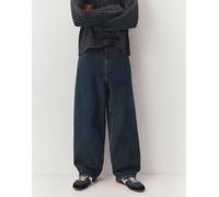 Pull&Bear - Jeans larghi vestibilità comoda blu scuro 46