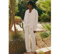 Pull&Bear - Joggers bianchi in misto lino-Bianco S