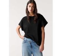 Pull&Bear - Maglietta a maniche lunghe oversize nera-Nero M