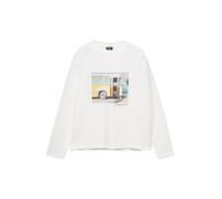 Pull&Bear Maglietta blu chiaro / grigio chiaro / arancione / bianco Uomo Pull&Bear L