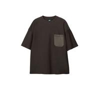 Pull&Bear Maglietta cappuccino / marrone scuro Uomo Pull&Bear M cappuccino / marrone scuro