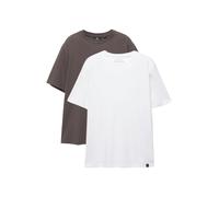 Pull&Bear Maglietta color fango / bianco Uomo Pull&Bear L