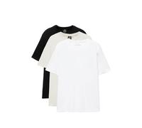 Pull&Bear Maglietta écru / nero / bianco Uomo Pull&Bear M