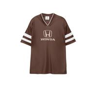 Pull&Bear Maglietta 'HONDA FÚTBOL'' marrone / marrone chiaro / bianco Uomo Pull&Bear S marrone / marrone chiaro / bianco