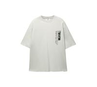 Pull&Bear Maglietta 'ICE CUBE' écru / grigio scuro / nero / bianco Uomo Pull&Bear M écru / grigio scuro / nero / bianco