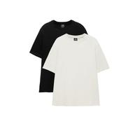 Pull&Bear Maglietta nero / bianco Uomo Pull&Bear S