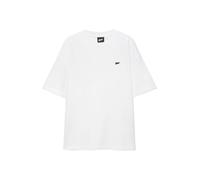 Pull&Bear - T-shirt pesante bianca a maniche corte con logo-Bianco L