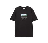 Pull&Bear Maglietta 'VAN GOGH' blu chiaro / marrone / nero / bianco Uomo Pull&Bear L blu chiaro / marrone / nero / bianco