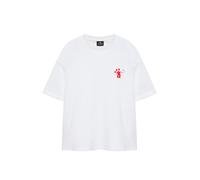 Pull&Bear Maglietta 'YEHA WORKER MAYO 26' rosso / bianco Uomo - PROMO - Maglie e T-shirt - T-shirt Pull&Bear M
