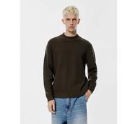 Pull&Bear - Maglione a coste color cioccolato-Marrone M