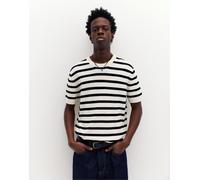 Pull&Bear - Maglione a maniche corte bianco/nero-Multicolore XS