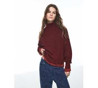 Pull&Bear - Maglione accollato bordeaux-Rosso L