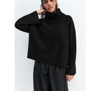 Pull&Bear - Maglione accollato morbido nero S