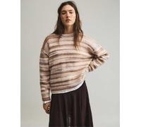 Pull&Bear - Maglione color sabbia a righe-Neutro L