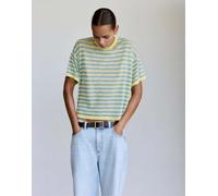 Pull&Bear - Maglione giallo a righe in maglia fine S