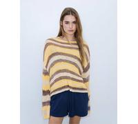 Pull&Bear - Maglione giallo traforato mélange XS-S