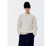 Pull&Bear - Maglione in tessuto bianco sporco a coste S