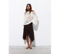 Pull&Bear - Maglione lavorato beige traforato-Neutro XS-S