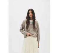 Pull&Bear - Maglione oversize in maglina marrone mélange M