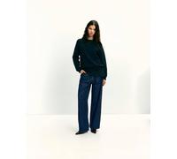 Pull&Bear - Maglione oversize nero con scollo rotondo XS