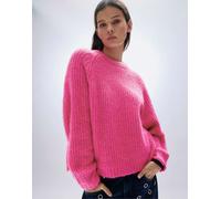 Pull&Bear - Maglione rosa con lavorazione rovesciata S