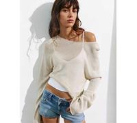 Pull&Bear maglione rustico beige-Neutro XS