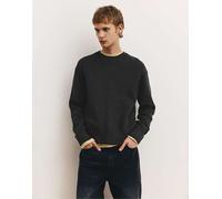 Pull&Bear - Maglione strutturato nero con scollo rotondo S