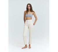 Pull&Bear - Mom jeans a vita alta écru pallido-Neutro 16