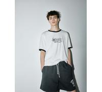 Pull&Bear - One Piece - T-shirt beige a coste-Neutro M
